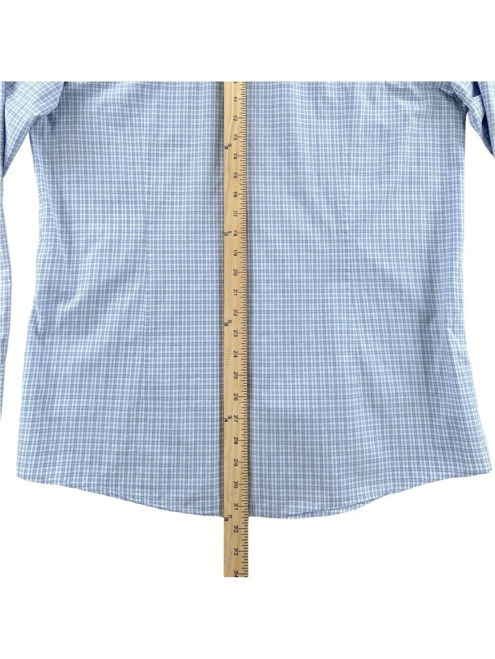Hugo Boss Sharp Fit White/Blue Check Dress Shirt 16.5 x 34/35